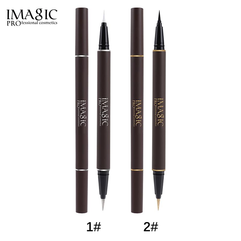 COSLUXE IMAGIC Long Lasting Double-ended Duo Eyeliner (02 - GOLDEN SHINE & BLACK MATTE) - Image 8