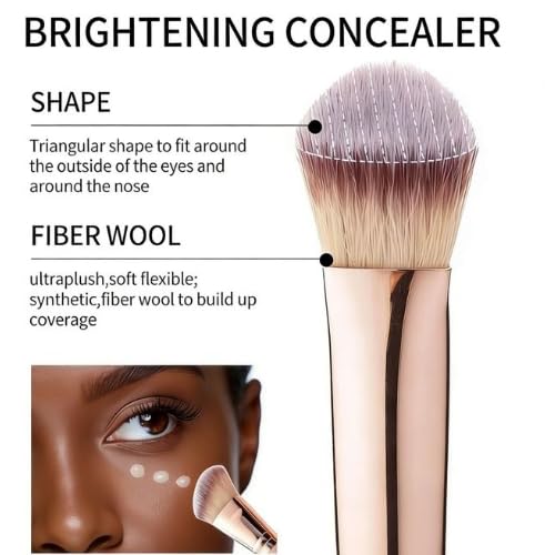 COSLUXE BEILI 5 Pcs Double Ended Makeup Brush Set, Dual-Head Brushes for Foundation, Powder, Blending & Eyeshadow, Soft Synthetic Fiber Travel Makeup Brushes - Image 3