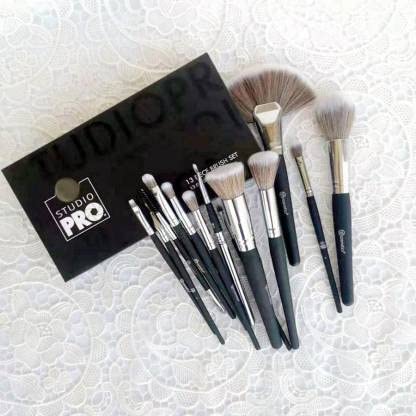 BH STUDIO PRO Professionnels Makeup Brush Set of 13 - Black - Image 5