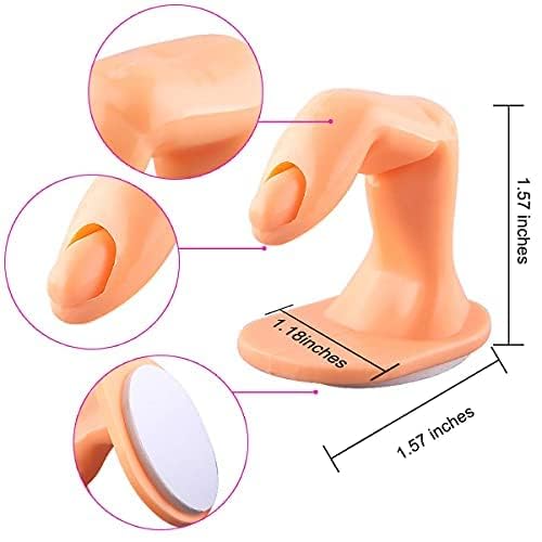 Cosluxe Practice Manicure Fingers Fake Training Fingers for Acrylic Nail Practice Finger Nail Art Training Display Decoration Without Nails 10 Pieces - Image 2