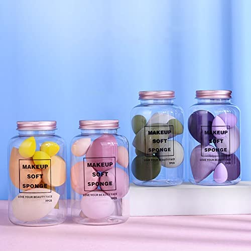 My Colors Makeup Sponge Set Beauty Blender with Egg Case, Soft Sponge For Liquid Foundation, Creams, and Powders?Latex Free Wet and Dry Makeup, 4 Big + 3 Mini -7 Pcs set - Image 5