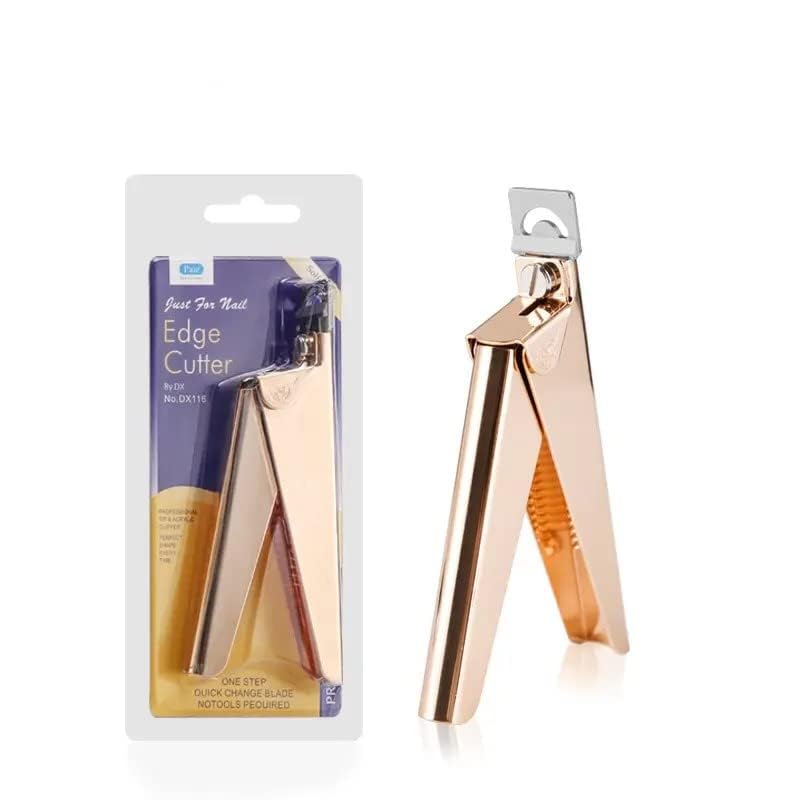 NAILWIND Acrylic Nail Clipper, 1 Pcs Professional Gel False Nails Tips Cutter, Fake Nail Clippers, Cutter Trimmer Stainless Steel Manicure Nail Art Tools (GOLD) - Image 2