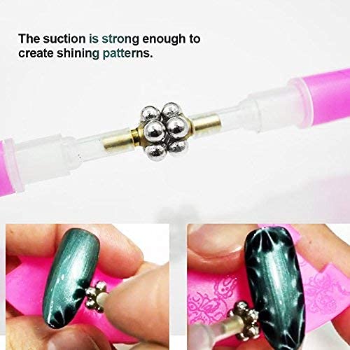 Cosluxe Double-headed Magnetic Nail Painting Pen, Dotting Pen for Cat Eye UV LED Gel Nail Art Polish, Professional Acrylic Manicure Tool - Image 3