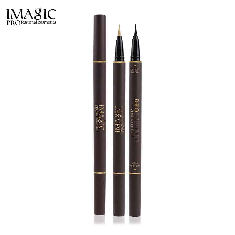 COSLUXE IMAGIC Long Lasting Double-ended Duo Eyeliner (01 - SILVER SHINE & WHITE MATTE) - Image 8