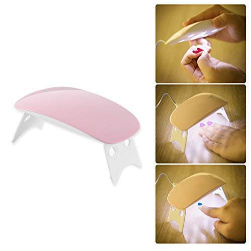NAILWIND Nail Dryer Lamp Mini, 6W LED UV Portable Nail Dryer Curing Lamp Light for Gel Based Polish USB Power with 45s/60s Timer Setting - Image 5