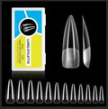 NAILWIND Gel Kit, Soft Tips, False Nails for Art Polish Soak Off Lamp Easy Extensions Acrylic Fake Press on Tips (05 - Long Stiletto, 500 - PCS)