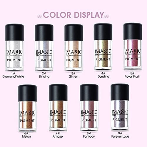 COSLUXE IMAGIC Professional Glitter Eyeshadow Metallic Loose Powder Pigment 2G (P1- Diamond White) Semi-Matte Finish - Image 2