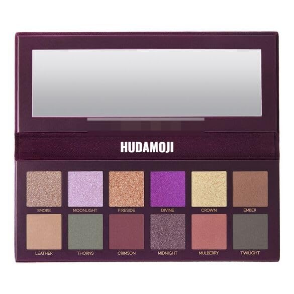 HUDAMOJI Fall Romance 12 Colors Eye Shadow Palette,Makeup Palette Matte Shimmer 12 Colors - Highly Pigmented, Ultra-Blendable, Natural Velvet Texture Eyeshadow Palette 14g