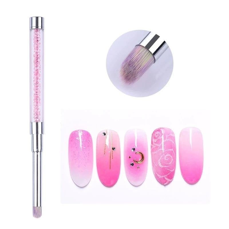 NAILWIND acrylic brush for nail art 1 Pc Gradient Pencil Nail Art Brush Drawing Rhinestones Acrylic Pink Handle Painting Pen Nail UV Gel Tips DIY Nail Art Tool