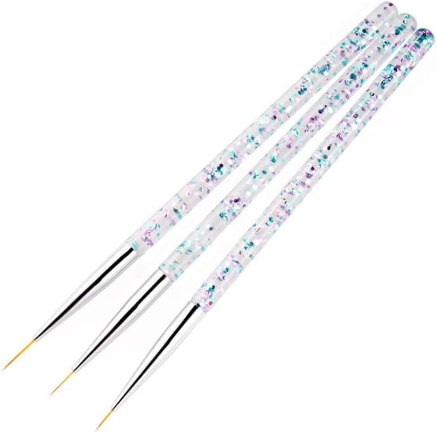MY COLORS 3 PCS Nail Art Liner Brushes, UV Gel Painting Acrylic Nail Design Nylon Brush, Nail Painting Drawing Pens (7/9/11mm) - Image 6