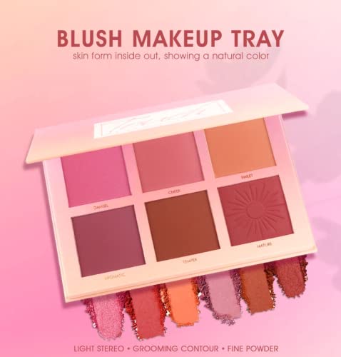 COSLUXE IMAGIC PROfessional Pro Blusher Palette 42.8g, 6 COLOR TOUCH BLUSH PALETTE - Image 9