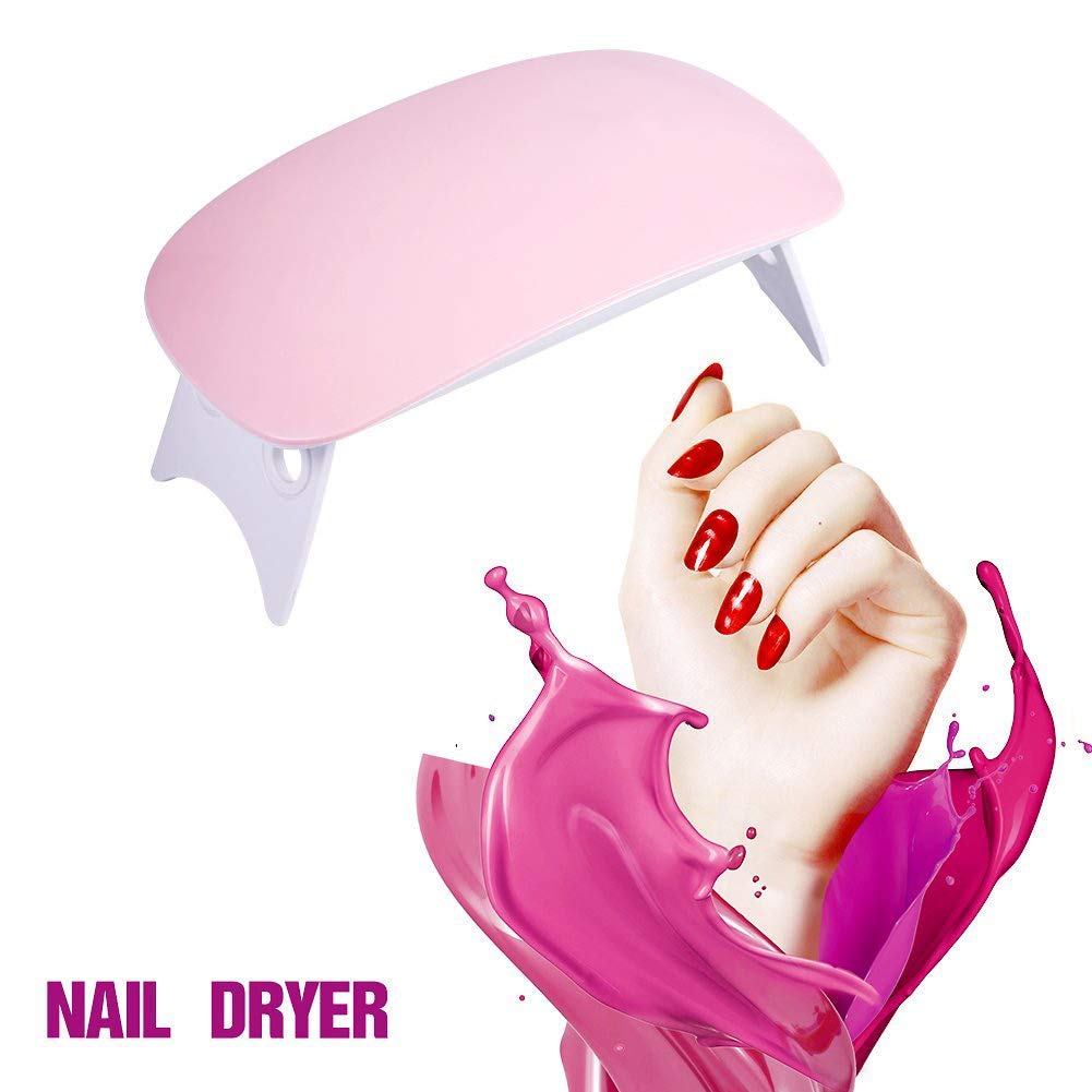NAILWIND Nail Dryer Lamp Mini, 6W LED UV Portable Nail Dryer Curing Lamp Light for Gel Based Polish USB Power with 45s/60s Timer Setting - Image 3