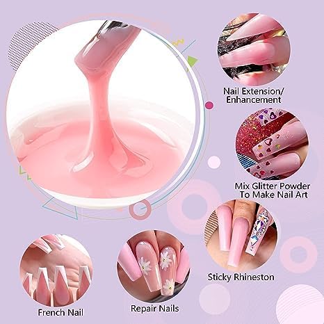 MY COLOR IBD HARD GEL,LED/UV BUILDER GEL - Pink 56g Builder Gel and Strengthener Gel for Hard, Strong Nails, Extensions and Growth - Image 4