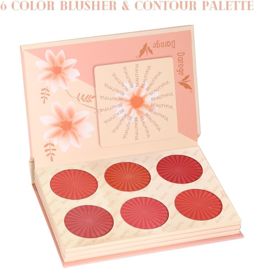 COSLUXE x Daroge Blusher Palette, All In 1 Make Up Eyeshadow Highlight Blush Palette - Long Wearing Highly Pigmented Glitter Makeup Palette For Women Girls 106g - Image 6