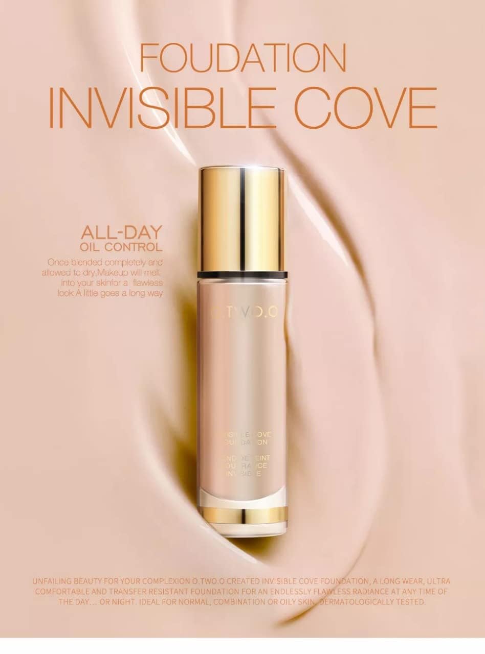 O TWO O GOLD Liquid Foundation, Invisible Full Coverage Makeup Foundation,FACE MAKEUP 30ml (08) - Image 8