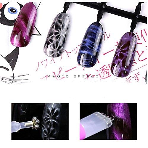 Cosluxe Double-headed Magnetic Nail Painting Pen, Dotting Pen for Cat Eye UV LED Gel Nail Art Polish, Professional Acrylic Manicure Tool - Image 2