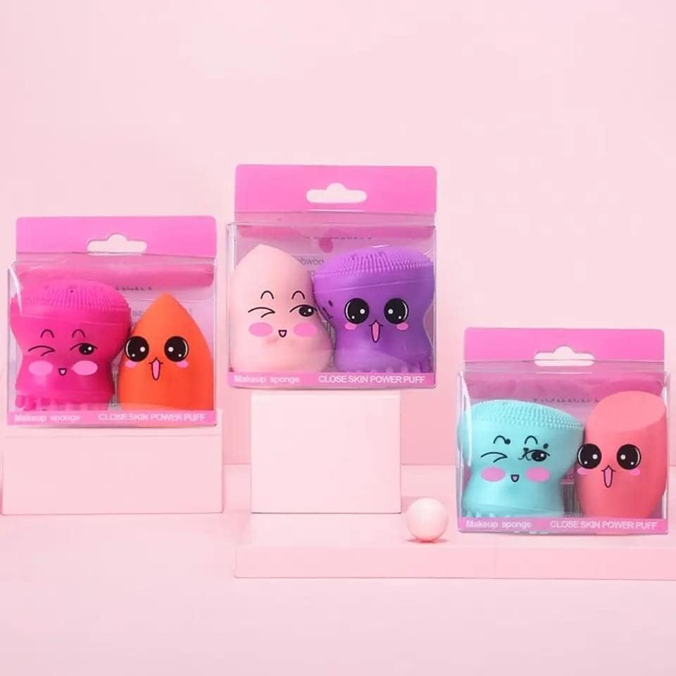 COSLUXE Octopus Silicone Facial Cleansing Brush 1 Pcs, Makeup Sponge 1 Pcs,Facial Scrubber for Deep Cleaning,Exfoliating,Makeup Remover,Massage Multicolour - Image 6