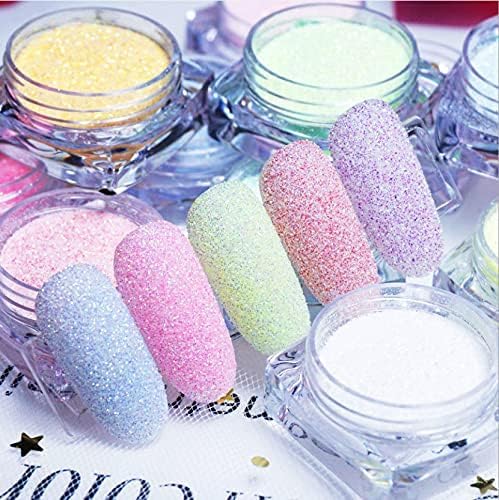 NAILWIND Sugar Glitter Powder Nail Art Pigment Powder,Sugar Powder Pigments Nail Glitter, Neon Pigment,Nail Art Decoration 12 - PCS - Image 2