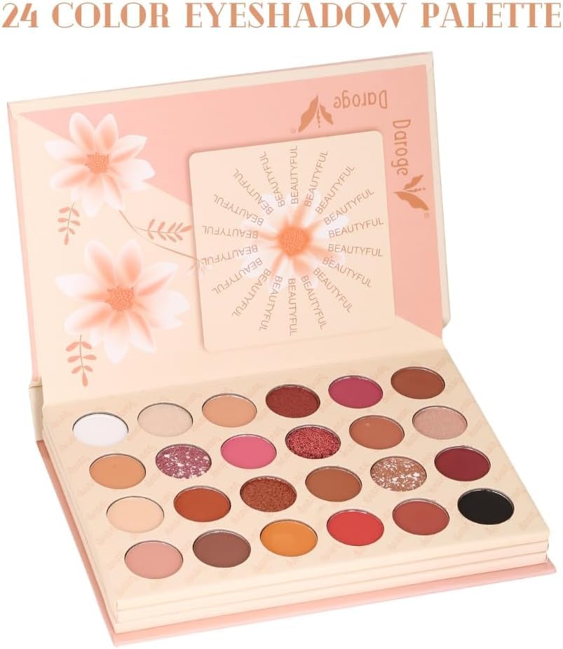 COSLUXE x Daroge Blusher Palette, All In 1 Make Up Eyeshadow Highlight Blush Palette - Long Wearing Highly Pigmented Glitter Makeup Palette For Women Girls 106g - Image 4