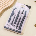 COSLUXE 5 Pcs Eyebrow Trimming Kit | Eyebrow Grooming Set | Tweezers | Scissors | Eyebrow Razor and Eyelash Applicator for Women and girls - Image 2