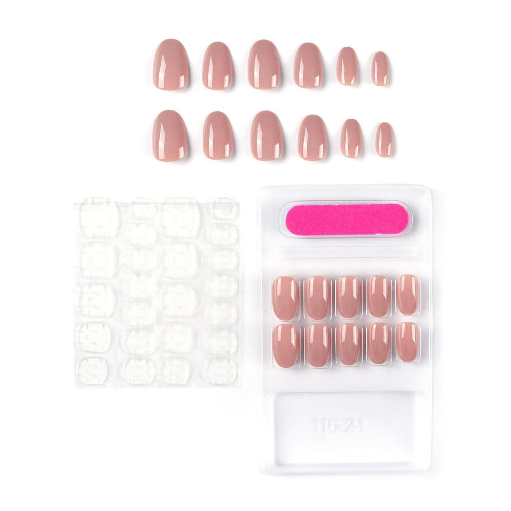 NAILWIND 24 Natural French Short False Nails Acrylic Full Cover Nails,Natural Fake Nails Delicate & Comfortable for Women and Girls (N02, 24 Count -Pack of 1) - Image 3
