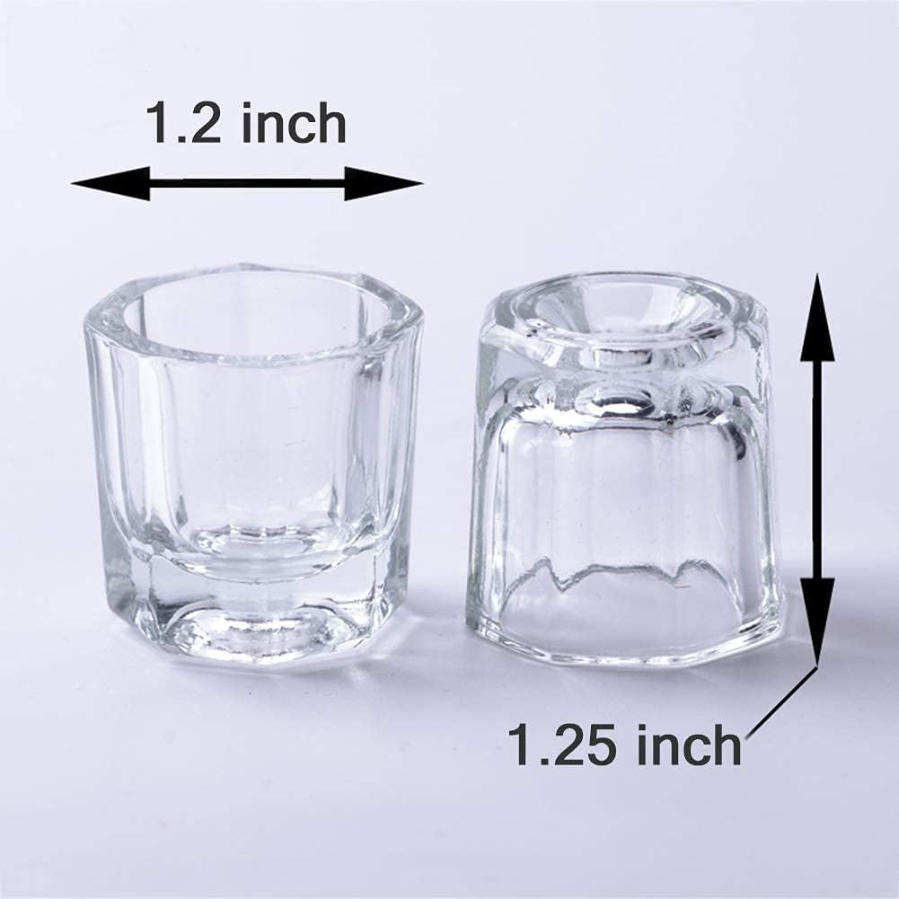 NAILWIND Dappen Dish Cups for Nail Art Acrylic Liquid Clear Glass Nail Monomer Liquid Bowl Dampen Dish Powder Holder, Acrylic Glass Jar for Nails pack of 1 - Image 6