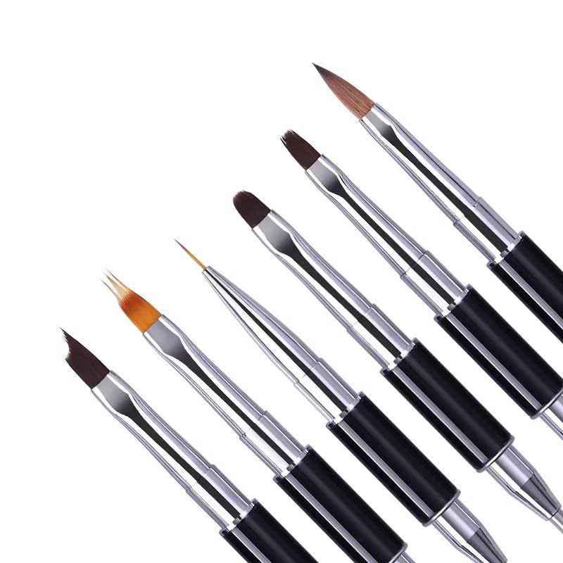 NAILWIND Dual-Ended Poly Nail Gel Brush and Picker 6 Pcs Set, 2 In 1 Design Nail Brush Gel Nail Tool for Poly UV Gel Acrylic Nails Extension - Image 4