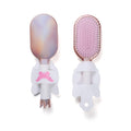 COSLUXE Metallic Oval Rectangular Round Hair Brush with Crown Handle, Paddle Detangle Hair Brush Comb for Girls, Women Kids/Hair Comb - Girls Gifts