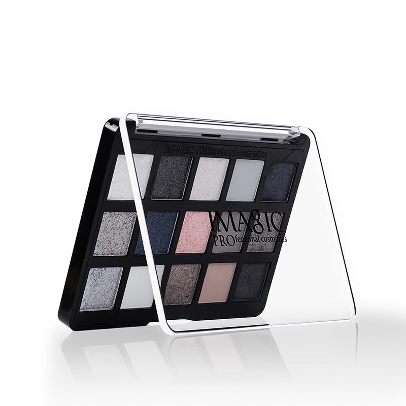IMAGIC 15 Color Aurora Eyeshadow Palette, Eyeshadow Matte Shimmer Finish Make up Palette Highly Pigmented - Multicolor 15x1.2g - Image 4