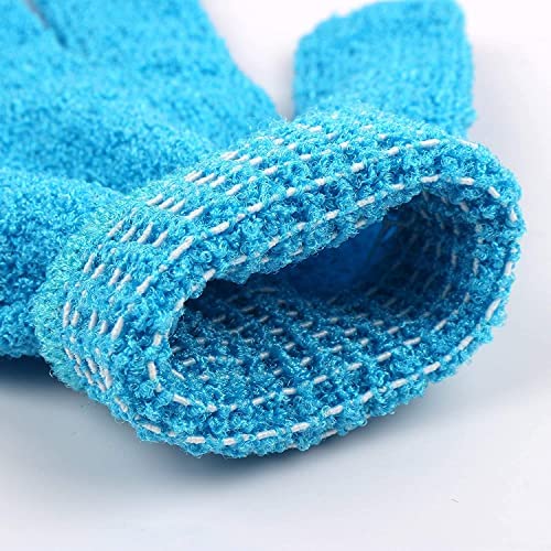 COSLUXE Double Sided Exfoliating Gloves Body Scrubber Scrubbing Glove Bath Mitts Scrubs for Shower, Body Spa Massage Dead Skin Cell Remover, for Men,Women and Children (1 Pairs) - Image 7