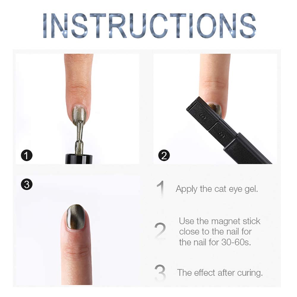 NAILWIND nail magnet Double-head Magnet Stick For 3D Magnetic Cat Eye Gel Nail Polish Nail Art Manicure Tools, (2 - PCS) - Image 5