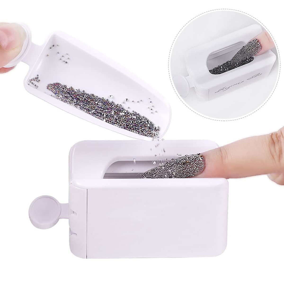 NAILWIND Powder Recycling Tray System with Scoop, Nail Dip Container Portable Dipping Powder Storage Box or Nail Art and Makeup Tool Nail - Image 2
