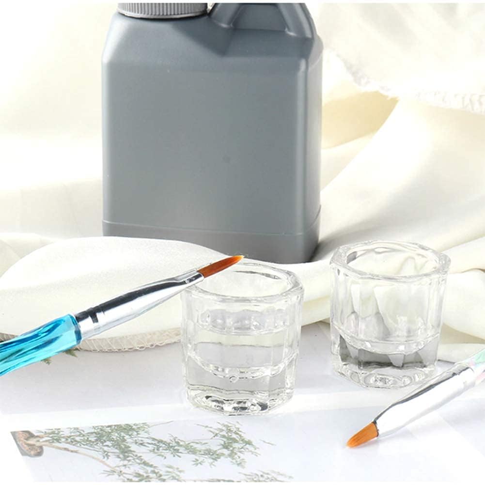 NAILWIND Dappen Dish Cups for Nail Art Acrylic Liquid - Clear Glass Nail Monomer Liquid Bowl Dampen Dish Powder Holder, Acrylic Glass Jar for Nails (pack of 2) - Image 8