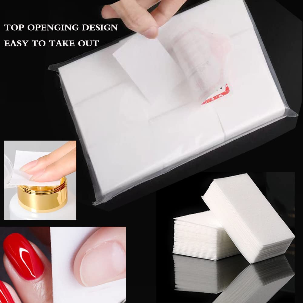 NAILWIND Nail Cotton Pads 1000 Pcs - Lint Free Gel Nails Polish Removers Cotton Pad Eyelash Extension Glue Cleaning Wipes, Nails Wipes Nails Art Gel Polish Remover Cotton Pads - Image 3