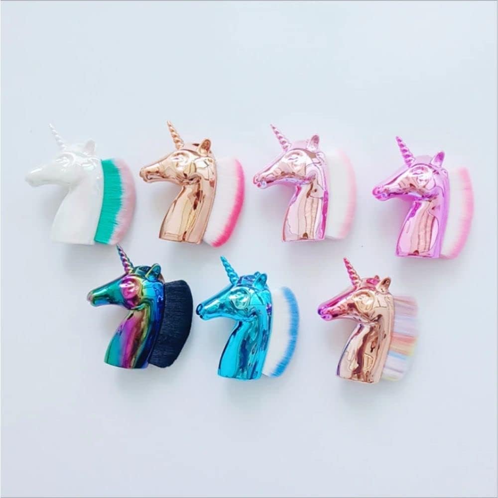 NAILWIND Unicorn Nail brush Makeup Brush For Nail Art, Powder Foundation, Blush, Contour, Manicure, Rainbow Horse Big Brush For Face & Hands - Image 6