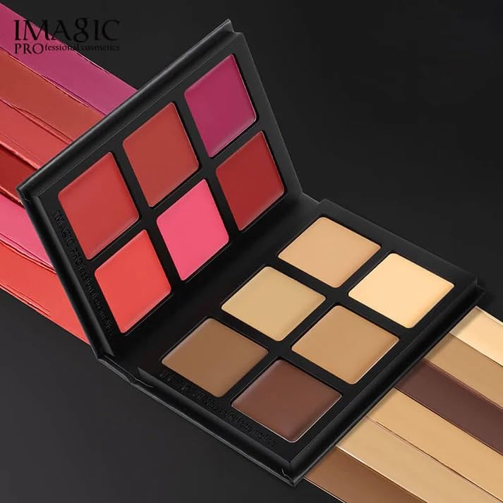 IMAGIC 12 Colors Contour & Blush Palette, Multiuse Cream Foundation & Blush Palette 18g - Image 3