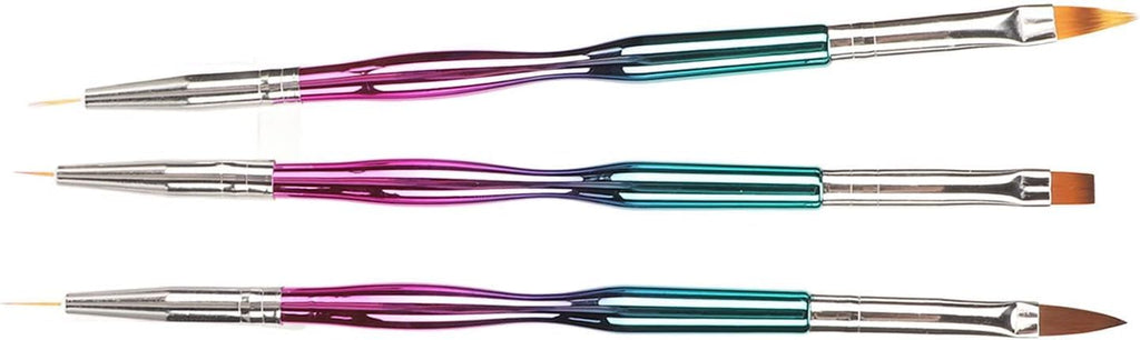NAILWIND 3pcs Nail Liner Brush, Double Ended Nail Art Brushes, Nail Art Brush Set, Nail Art Painting Drawing Brush, Gel Nail Brush Set, Nail Art Painting for Nail Accessories, Nail Design - Image 7