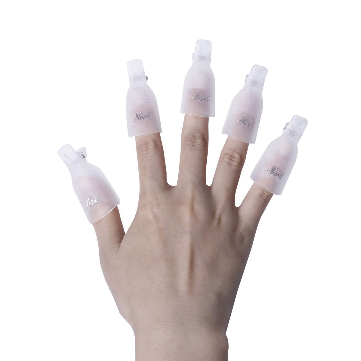 Cosluxe 10Pcs Professional Plastic Acrylic Nail Art Polish Remover Clips UV Gel Wrap Cleaner Soak Off Cap Clip purple - Image 3