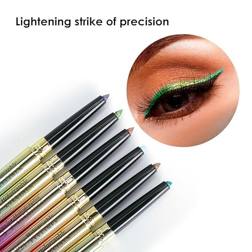 My Colors x TFF Holographic Shimmery Eyeliner Pencil | Waterproof, Smudge Proof, Long Lasting Eyeliner With Easy Glide | 24hrs Multi - Chrome Effect (04, 0.35g) - Image 3