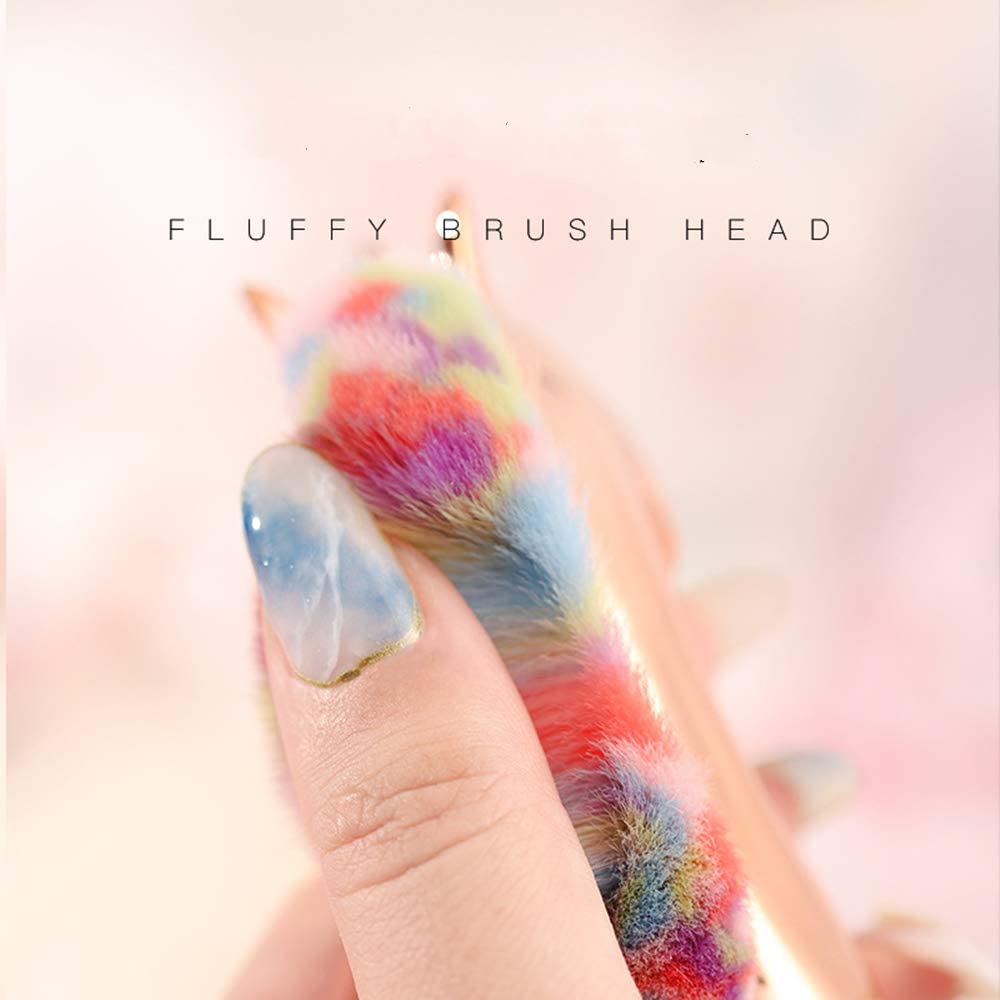 NAILWIND Unicorn Nail brush Makeup Brush For Nail Art, Powder Foundation, Blush, Contour, Manicure, Rainbow Horse Big Brush For Face & Hands - Image 8