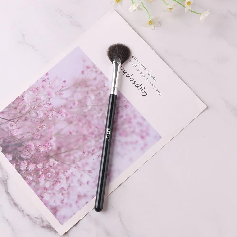 COSLUXE BEILI Fan Brush Professional Blush Brush Soft Vegan Synthetic Makeup Brushes, for Face Highlighting,Buffing and Blending with Powder Cream Cosmetics Blusher Highlighter Applicator Eyeshadow Brush - Image 2