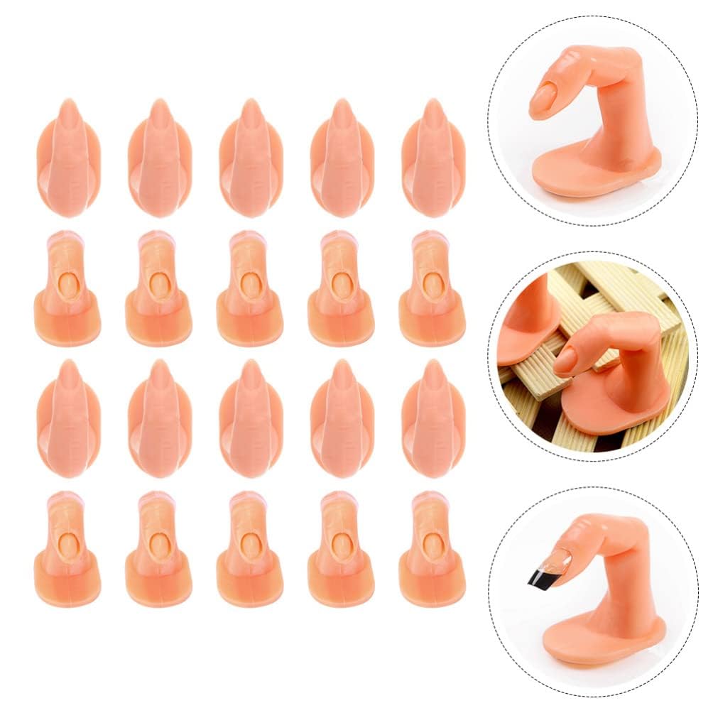 Cosluxe Practice Manicure Fingers Fake Training Fingers for Acrylic Nail Practice Finger Nail Art Training Display Decoration Without Nails 10 Pieces - Image 8