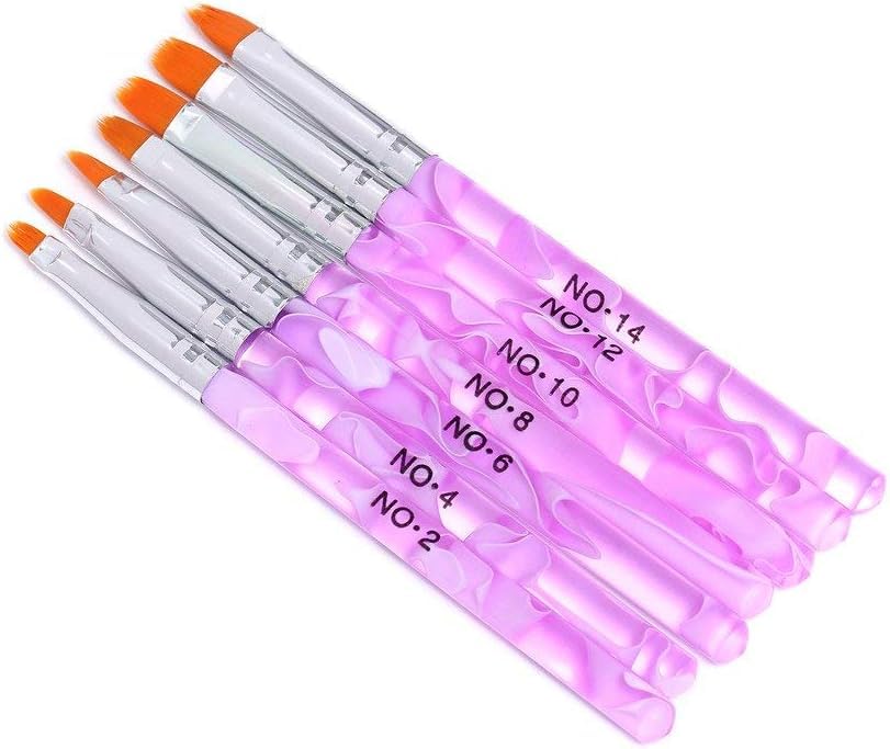 NAILWIND 7 Pcs Nail Art Brush Pen UV Gel Acrylic Nail Brush False Nail Art Tips Builder Gradient Painting Gel Nail Polish Brush Set Tools - Image 2