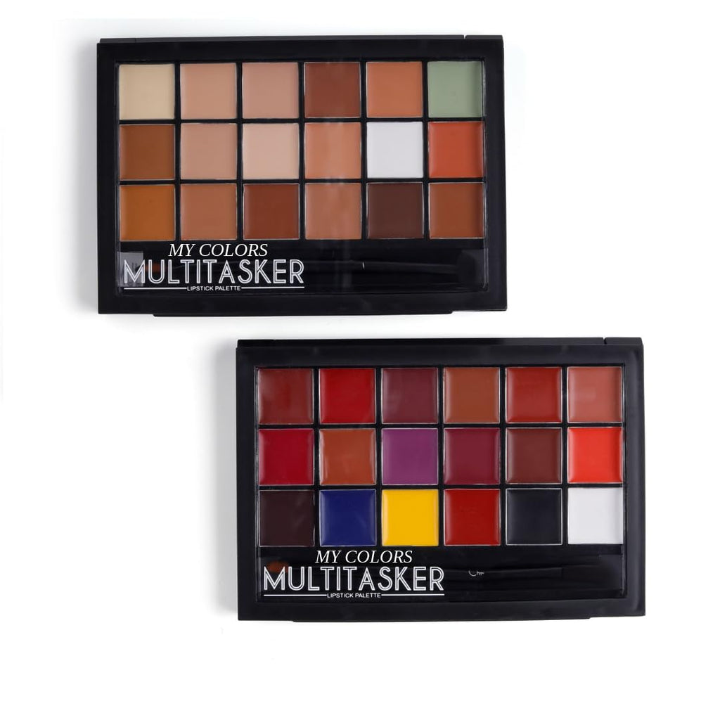 My Colors Professional Lipstick Palette, 18 Shades with Applicator Brush, Multicolour - Image 8