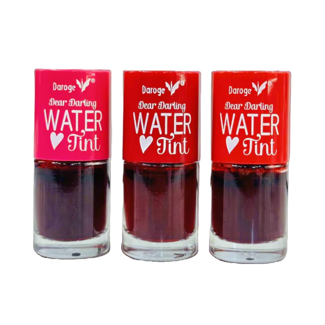 COSLUXE x Daroge 3Pcs Dear Darling Water Tint Gel Luminous Lip & Cheek Tint, Lip/Eye/Cheek 3 in 1 Lip Gloss,