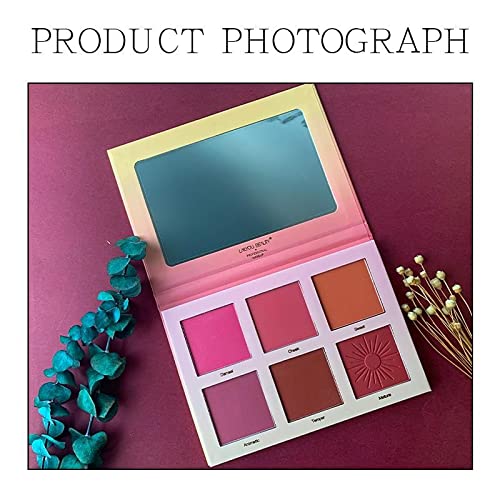 COSLUXE 6 Color Touch Blush Palette 20g – Matte & Shimmer Face Blush for Girls and Women, Long-Lasting, Easy Blend Powder Blusher for Daily & Party Makeup - Image 3