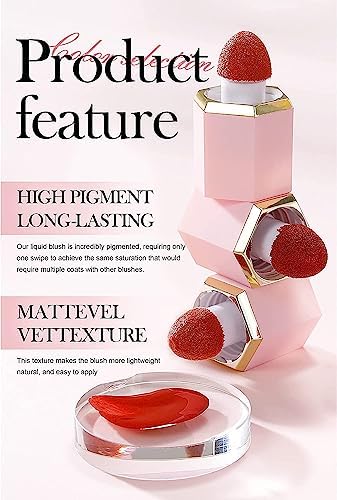 HUDAMOJI Soft Cream Blush Makeup, Liquid Blush for Face Cheeks, Weightless, Long-Wearing, Smudge Proof, Natural-Looking,Make Up Gift for Women Girls (Multicolord, 6- PCS SET) - Image 8