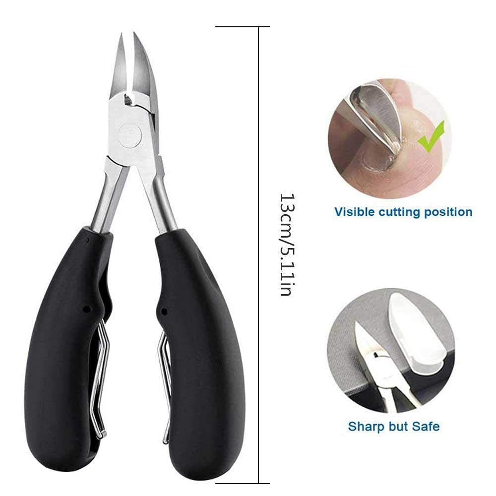 NAILWIND Nail Clippers for Thick Nail & Ingrown Toenails, Toe nail Clippers for Men, Women, Seniors, Sharp Curved Blade, Professional Pedicure Tool Gift - Image 2