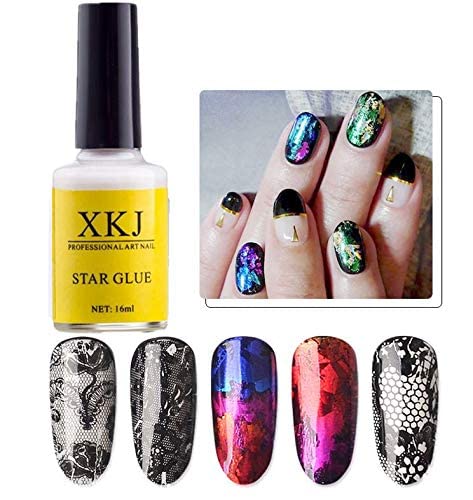 NAILWIND Nail Art Foil Glue Gel for Foil Stickers Star Glue, Nail Art Glue, for Foil Sticker Nail Transfer Tips Decorations Adhesive White 16 ML/Bottles 1 - Image 7