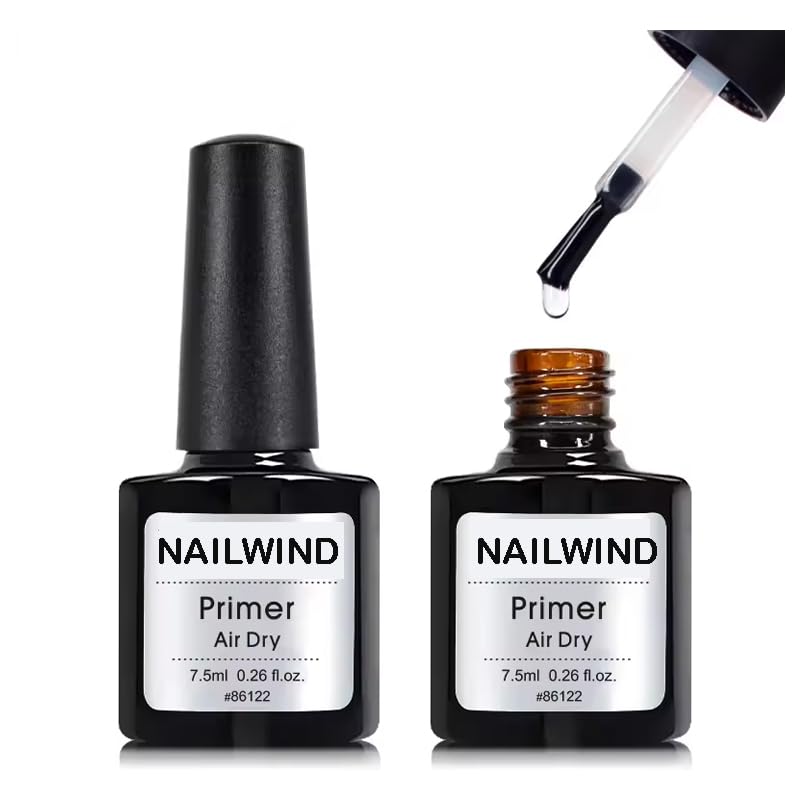 NAILWIND Nail Primer, Fast Air Dry, No Lift Prep for Gel and Acrylic Powder, Foundation for Long-lasting Nail Polish 7.5ml